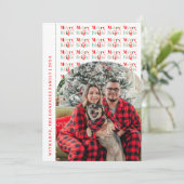 Modern Merry and Bright Arch Photo Christmas シーズンカード (スタンド正面)