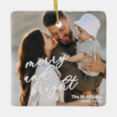 Modern Merry and Bright Minimalist Simple セラミックオーナメント (正面)