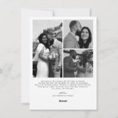 Modern Merry and Married Newlywed Script Christmas シーズンカード (裏面)