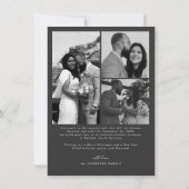 Modern Merry and Married Newlywed Script Christmas シーズンカード (裏面)