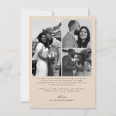 Modern Merry and Married Newlywed Script Christmas シーズンカード (裏面)