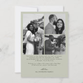 Modern Merry and Married Newlywed Script Christmas シーズンカード (裏面)