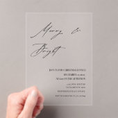 Modern Merry & Bright Christmas Modern アクリル招待状 (インサイチュ (ポータブル))