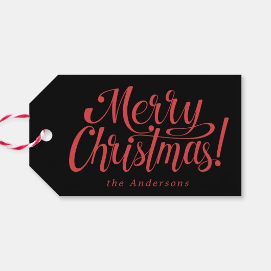 Modern Merry Christmas  ギフトタグ (裏面横)