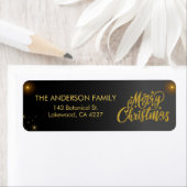 Modern Merry Christmas Address Label ラベル (インサイチュ)