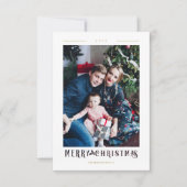 Modern Merry Christmas Calligraphy Custom Photo (正面)