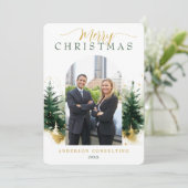 Modern Merry Christmas Corporate Photo  シーズンカード (スタンド正面)