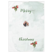 Modern merry Christmas family photo tablecloth テーブルクロス (正面)