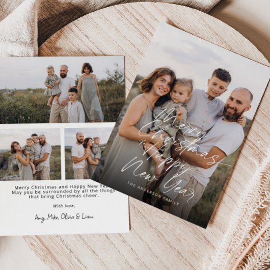 Modern Merry Christmas & Happy New Year シーズンカード