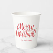 Modern Merry Christmas Paper Cups 紙コップ (正面)
