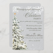 Modern Merry Christmas Party  招待状 (正面/裏面)