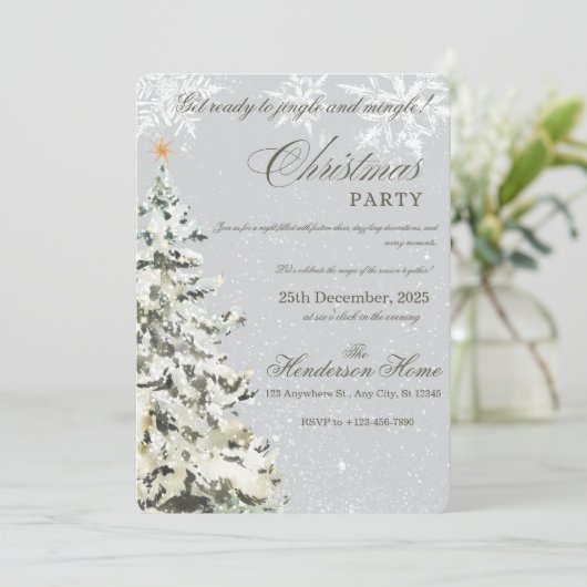 Modern Merry Christmas Party  招待状 (スタンド正面)