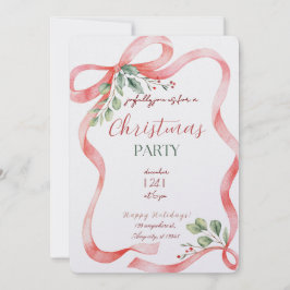 Modern Merry Christmas Party  招待状