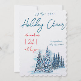 Modern Merry Christmas Party  招待状