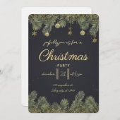 Modern Merry Christmas Party  招待状 (正面/裏面)