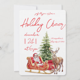 Modern Merry Christmas Party  招待状