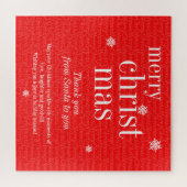 Modern Merry Christmas party day game ジグソーパズル (横)