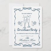Modern Merry Christmas Party Invitation 招待状 (正面)