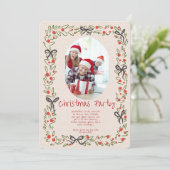 Modern Merry Christmas Party Invitation 招待状 (スタンド正面)