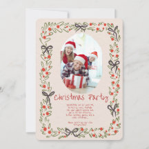 Modern Merry Christmas Party Invitation