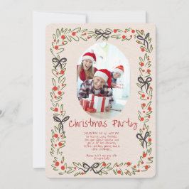Modern Merry Christmas Party Invitation 招待状