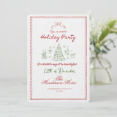 Modern Merry Christmas Party Invitation 招待状 (スタンド正面)