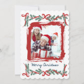 Modern Merry Christmas Party Invitation 招待状 (正面)