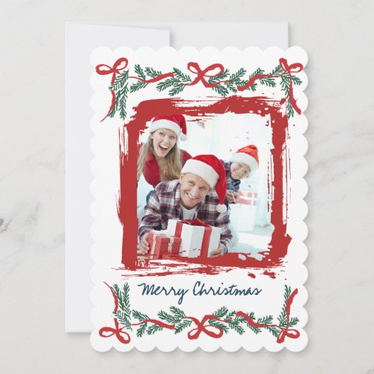 Modern Merry Christmas Party Invitation 招待状 (正面)