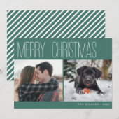 Modern Merry Christmas Photo シーズンカード (正面/裏面)