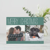 Modern Merry Christmas Photo シーズンカード (スタンド正面)