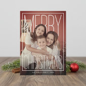 Modern Merry Christmas Photo Card シーズンカード