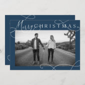 Modern Merry Christmas Photo Card シーズンカード (正面/裏面)