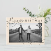 Modern Merry Christmas Photo Card シーズンカード (スタンド正面)