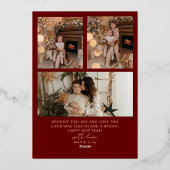 Modern Merry Christmas Photo Foil Holiday Card 箔シーズンカード (裏面)