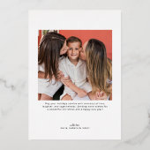 Modern Merry Christmas Photo Holiday Card 箔シーズンカード (裏面)