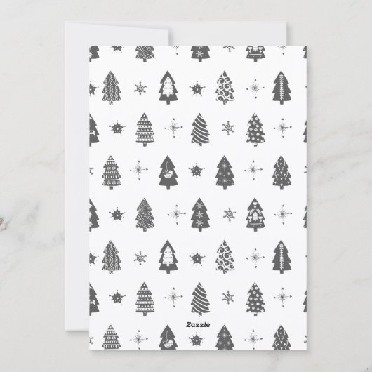 Modern Merry Christmas Photo Personalized シーズンカード (裏面)