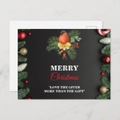 Modern Merry Christmas postercard  ポストカード (正面/裏面)