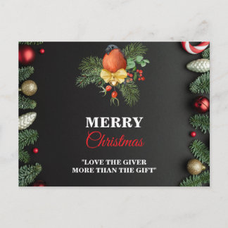 Modern Merry Christmas postercard  ポストカード