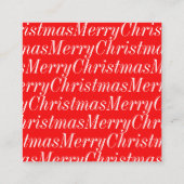 Modern Merry Christmas purchase thank you スクエア名刺 (裏面)