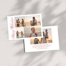 Modern Merry Christmas Script Family Photo 