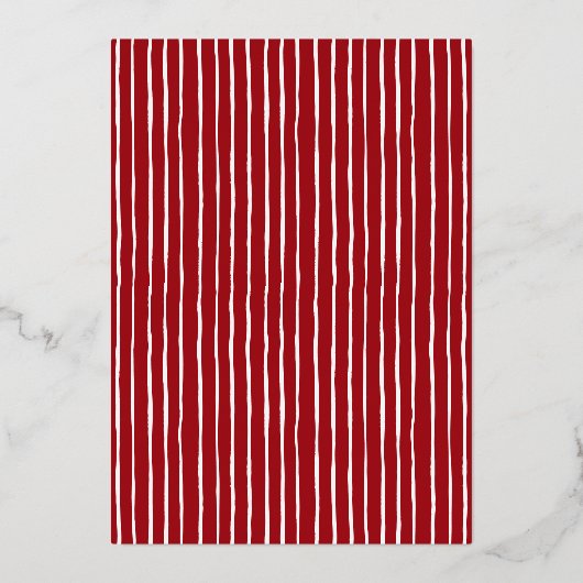 Modern Merry Christmas Script Simple Photo 箔シーズンカード (裏面)