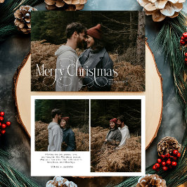 Modern Merry Christmas Trendy photo family  シーズンカード
