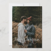 Modern Merry Christmas Trendy photo family  シーズンカード (正面)