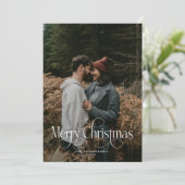 Modern Merry Christmas Trendy photo family  シーズンカード (スタンド正面)