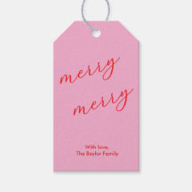 Modern Merry Elegant Script Christmas Holiday