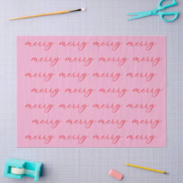 Modern Merry Elegant Script Christmas Holiday 薄葉紙