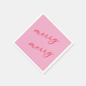 Modern Merry Elegant Script Christmas HolidayParty スタンダードカクテルナプキン (角)