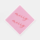 Modern Merry Elegant Script Christmas HolidayParty スタンダードランチョンナプキン (角)