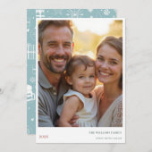Modern Merry Holiday Photo Card シーズンカード (正面/裏面)