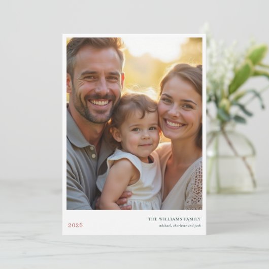 Modern Merry Holiday Photo Card シーズンカード (スタンド正面)